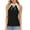 Black, variant on Women Halter Tops Casual Temperament V Neck Sequin Sleeveless Patchwork Slim Fitted Camisole Summer Elegant Business Lightweight Hanging Neck Tops Summer Spring