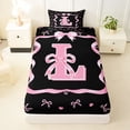 thumbnail image 3 of Erosebridal Kid Cute Ribbon Twin Sheet Sets, Initial L Letter Bedding, 3-Piece, 3 of 5
