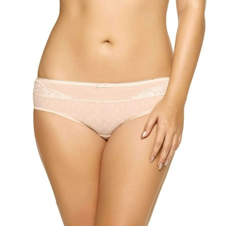 - Paramour by Felina Women's Sweet Revenge Hipster Panty (Bare ivory dot, XX-Large)