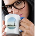 thumbnail image 2 of 3drose, North Carolina, Cape Lookout Lighthouse - Us34 Lse0035 - Lynn Seldon, 11oz Two-tone Blue Mug, 2 of 6
