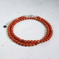 thumbnail image 2 of K-KED 4mm Red Jasper Choker Stone Beads Necklace Jasper Crystal Dainty Choker-22 in, 2 of 6