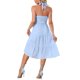 thumbnail image 3 of INSPIRE CHIC Halterneck Smocked Women's Sleeveless Tiered Slim Fit Party Cocktail Dresses Light Blue XL, 3 of 6