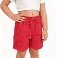 thumbnail image 6 of Atogsazn Kids Boys Summer Cargo Shorts Casual Athletic Wide Leg Short Pants with Pocket Outdoor Outfits Red 4-5 Years Fashion, 6 of 8