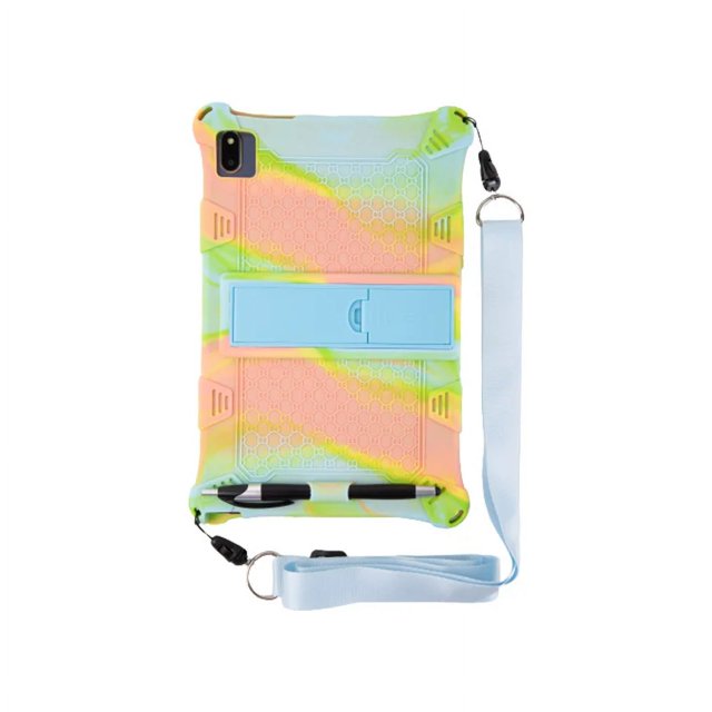 Soft Silicon Kids Case For Teclast T50 T40 5G M40 Pro M40SE 10.4 Inch Tablet Cover Case For Teclast T40 Plus Stand Protect Shell Color Green-Belt Teclast T40 pro