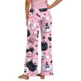 thumbnail image 4 of MLQIDK Women Plus Size Pumpkin Bat Ghost Print Pajamas Halloween Loose fit Halloween Pjs Elastic Waist Drawstring Halloween PJ Pants Funny Fall Pjs, 4 of 4