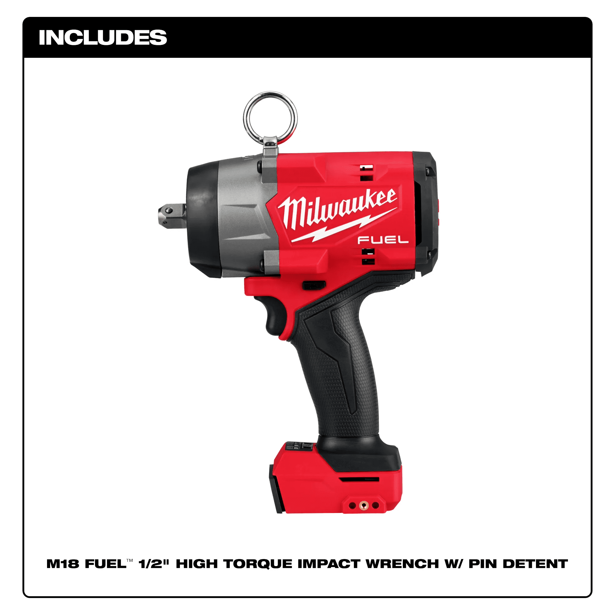Milwaukee M18 FUEL 18V Lithium-Ion Brushless Cordless High Torque 1/2 in. Impact Wrench w/ Pin Detent (Tool-Only)