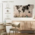 thumbnail image 4 of Elephant Stock Grunge Landmarks World Map Wall Art - Horizontal Multi Panel Canvas - Living Room Wall Decor - Map Multi Panel - Brown And Gray Decor - 23" x 14", 4 of 4