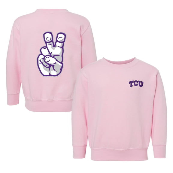 Toddler Chad & Jake Pink TCU Horned Frogs Primary Logo Pullover Sweatshirt