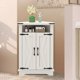 thumbnail image 4 of Estilo rural small de esquina bathroom gabinete con barn door y adjustable estante, blanca almacenamiento gabinete para bathroom, kitchen, y sala de estar, 4 of 8