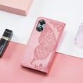 thumbnail image 4 of for Oppo A17 Wallet Case for Women Girls, Shiny Butterfly Flower PU Leather Cover with Card Slot Holder Flip Phone Case for Oppo A17 Rhinestone Pink, 4 of 18