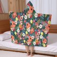 thumbnail image 5 of Pioneer Flower Floral Print Pattern Hooded Bath Towel，50"x30" for Ages 3 To 12 Kids, Quick Dry Lightweight Soft Microfiber Hood Beach Towel Cover Up for Kids, 5 of 7