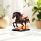 thumbnail image 5 of Adorno de caballo acrílico 2D con base, letrero de mesa plano creativo, decoración del Año del Caballo Estilo F, 5 of 8