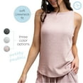thumbnail image 3 of Hello Mello CuddleBlend Lounge Tank Top Relaxed Fit Pajama Top, Pink Small (Women's), 3 of 9