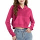 thumbnail image 2 of Sudadera con capucha corta con cremallera y manga larga para niñas, informal, con bolsillos, para niñas de 4 a 12 años, 2 of 8
