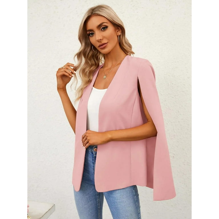Blush cape shop blazer