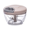 thumbnail image 2 of sunsanly 500/900ML Garlic Stirrer Manual Food Processor Vegetable Chopper Hand Pull String Onion Cutter for Veggies Fruits Nuts Herb Easy Clean Kitchen Tool, 2 of 7