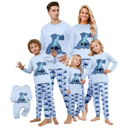 

Family Christmas Pjs Stitch Family Christmas Matching Sets Holiday Jammies Sleepwear Stitch Onesie Stitch Christmas Pajamas for Family Mommy and Me Xmas Outfits Baby 6 Months