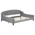 thumbnail image 6 of Tcbosik Velvet Fabric Daybed Full Size, Button-Tufted Sofa Bed for Bedroom, Living Room, Guest Room, Easy Assembly, Gray, 6 of 10