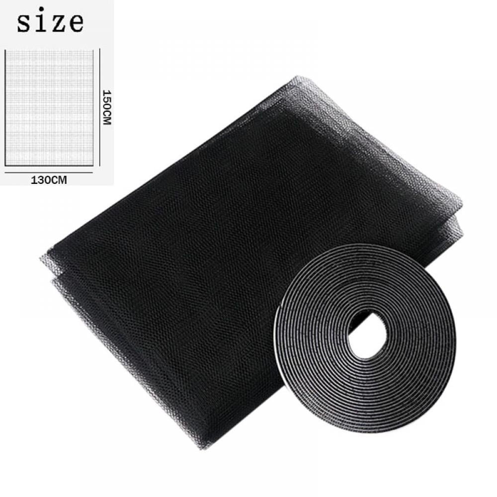 Windows Mesh Screen Anti-mosquito Screen,51x 59 Adjustable DIY Cut Self Adhesive Magnetic Window Screen,Anti-mosquito Net Screen Protector for Door