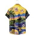thumbnail image 4 of IROINNID T-Shirts for Big and Tall Men, Summer Essentials Lightweight Thin Basic V-Neck Lapel Botton Loose Tops for Men, 4 of 4