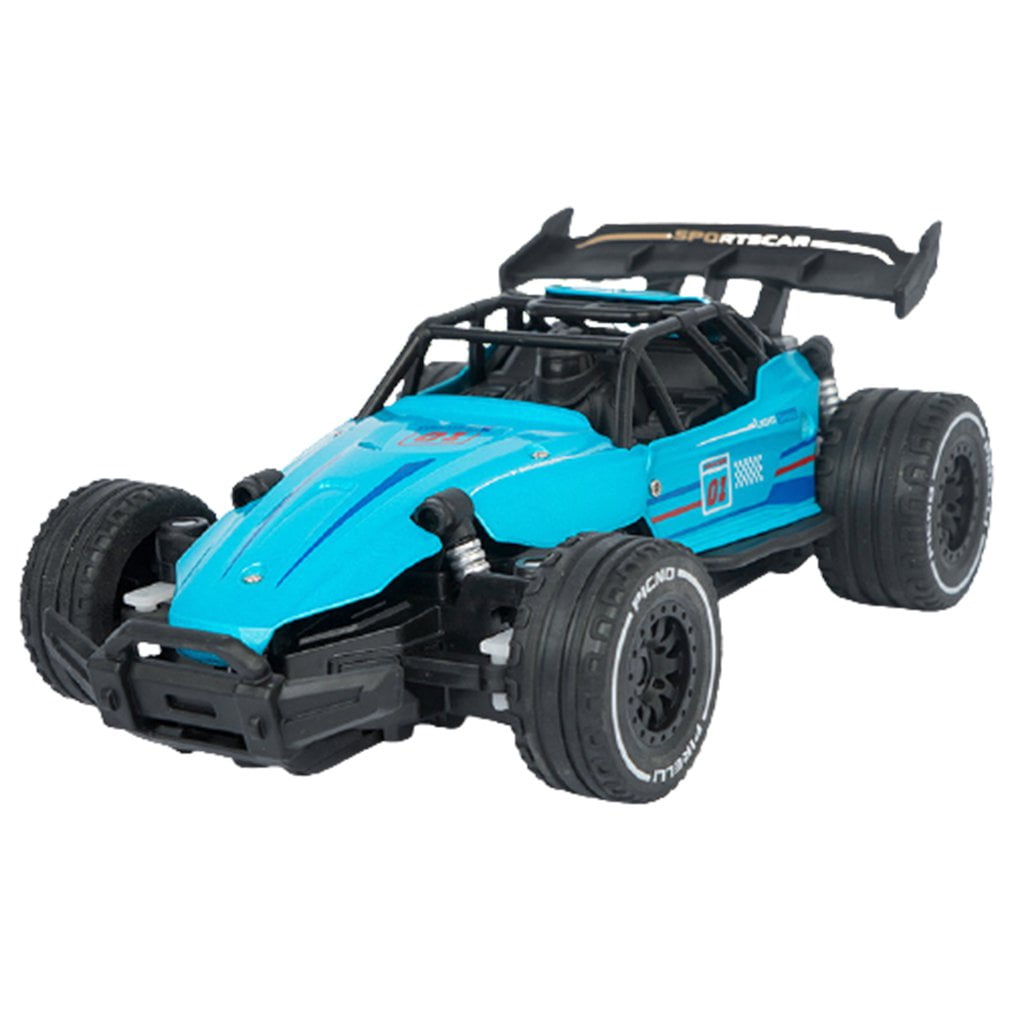 Blue 2.4GHz Remote Control Car 1/16 Scale RC Car Drifting Car for Boys Alloy Bodywork & High Speed Rally Race Car Model 