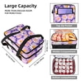thumbnail image 3 of Daisy Double Layered Insulated Lunch Bag with Two Compartments - Large Capacity Hand Carry Meal Bag, 7.1x11.4x16.1 inches, 3 of 6