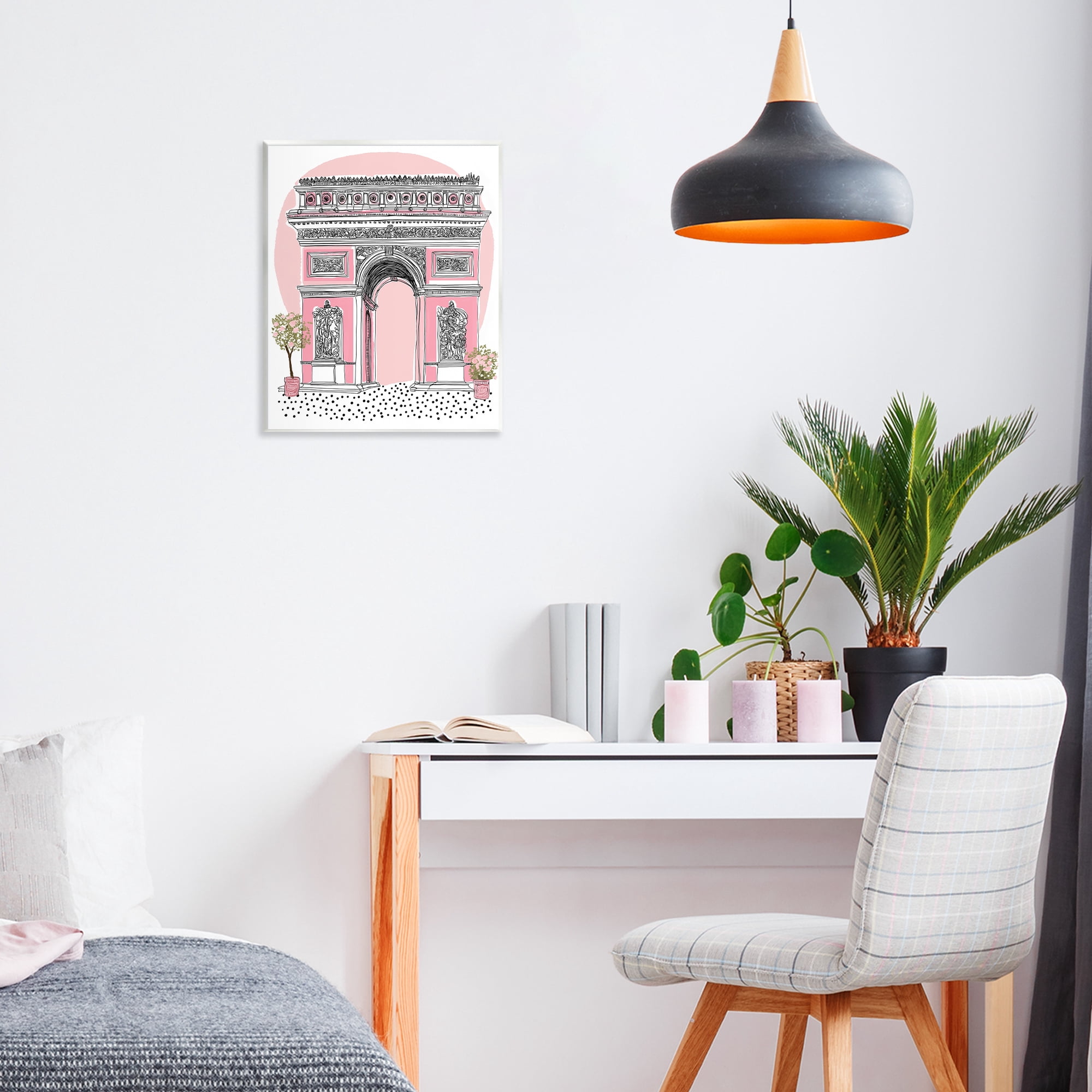 Stupell Industries Pink Neoclassical Archway Wall Plaque Art, design by Jess Stempel