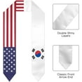 thumbnail image 2 of South Korea &amp; USA United States Flag Graduation Stole For International Student Stole Pride Cheers Shawls, 2 of 6