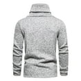 thumbnail image 5 of Lovskoo 2024 Men's Sweaters Pullover Casual Solid Long Sleeve Turtleneck Sweater Tops Blouse Gray, 5 of 6