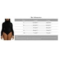thumbnail image 3 of EFINNY Women's Turtleneck Long Sleeve Tops Bodysuit Jumpsuit, 3 of 9
