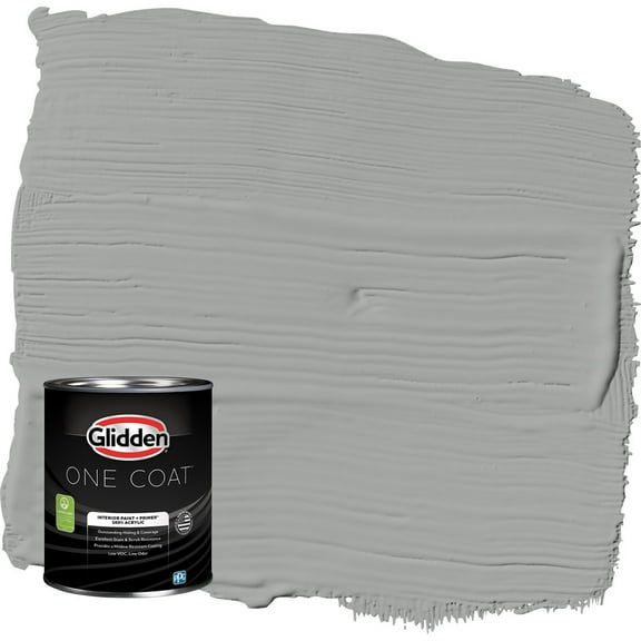 Glidden One Coat Stepping Stone / Gray Eggshell Interior Paint with Primer, 1 Quart