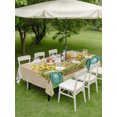 thumbnail image 5 of 60x84 Inch Outdoor Tablecloth with Umbrella Hole Zipper Rectangle Sage Green Truck Rectangular Tablecloths Outside Waterproof Farmhouse Sunflowers Burlap Plaid Patio Table Cloth Cover for Picnic, 5 of 8