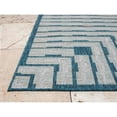 thumbnail image 3 of HR Waterproof Geometric Striped Outdoor Rug: Stain/Fade-Resistant Blue/Gray and Multicolor, 3 of 5