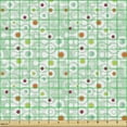thumbnail image 2 of Abstract Upholstery Fabric by the Yard, Whimsical and Cool Dotted Shapes on an Aquatic Background, Decorative Fabric for DIY and Home Accents, Almond Green Mint Green by Ambesonne, 2 of 5