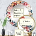 thumbnail image 3 of Designart "Colorful Contrasts Mid Century Modern Art IV" Abstract Round Wall Mirror - Mid-century Oval Printed Decorative Oversized Mirror - Multiple Color Options, 3 of 4