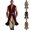 Black, variant on 5pcs Medieval Costume Men Viking Hooded Sleeveless Surcoat, Mens Renaissance Cloak for Halloween Cosplay