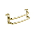 thumbnail image 6 of mDesign Kitchen Over-Door Cabinet Towel Holder, 9.84" Wide, Soft Brass, 6 of 6