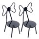 thumbnail image 2 of Miniature Chair Model for Decor Crafted with Realistic Detail and Proportion in Black Metal 2 Pieces, 2 of 4
