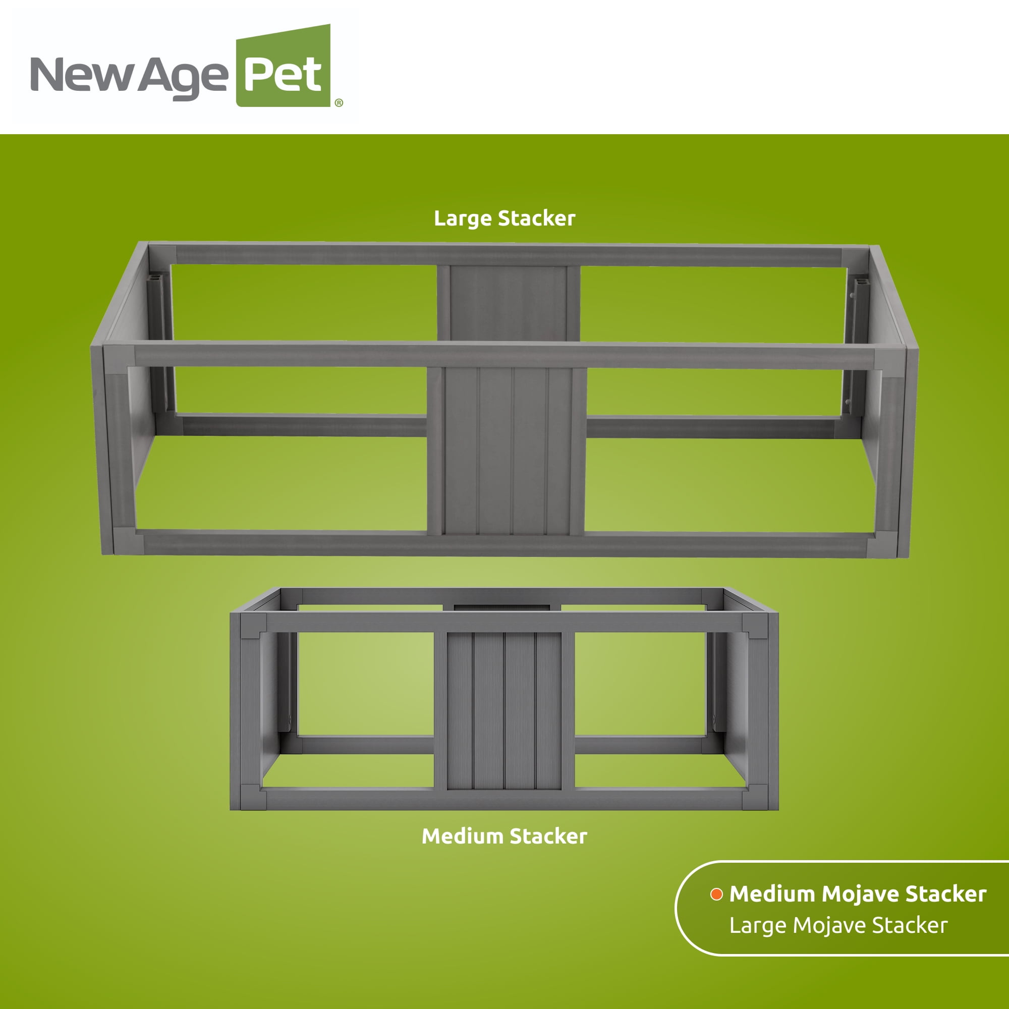 New Age Pet® ECOFLEX® Mojave Reptile Habitat Stacker in Large 48" Grey for Lighting