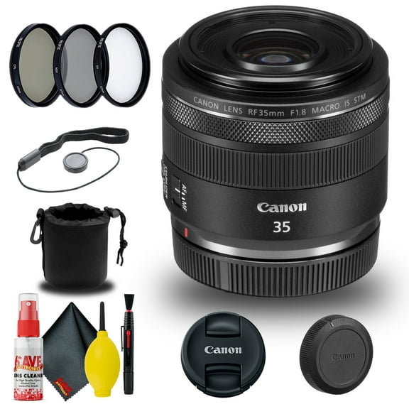 Restored Canon RF 35mm f/1.8 IS Macro STM Lens (2973C002)   Filter   Lens Pouch   More(Refurbished)
