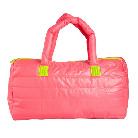 FUEL Hot Pink Gym Bag Duffle Zipper Weekender for Women Duffel Weekend Carry On with Zipper