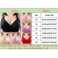 thumbnail image 3 of Women's Fixed Cup Front Open Button Underwear Thin Style Gathering Breathable Bra Underwear, 3 of 4