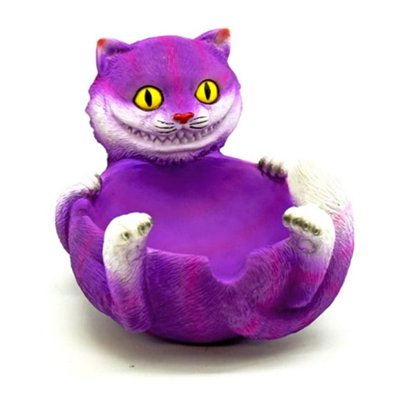 Fantasy Gifts Crazy Trippy Purple Alice In Wonderland Cheshire Cat Ashtray