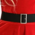 thumbnail image 7 of YunPes Girls Hooded Christmas Red Dress Fuzzy Plush Trim V Neck A-Line Dresses with Belt Claus Santa Dress up Party Outfit Clothes, 7 of 7