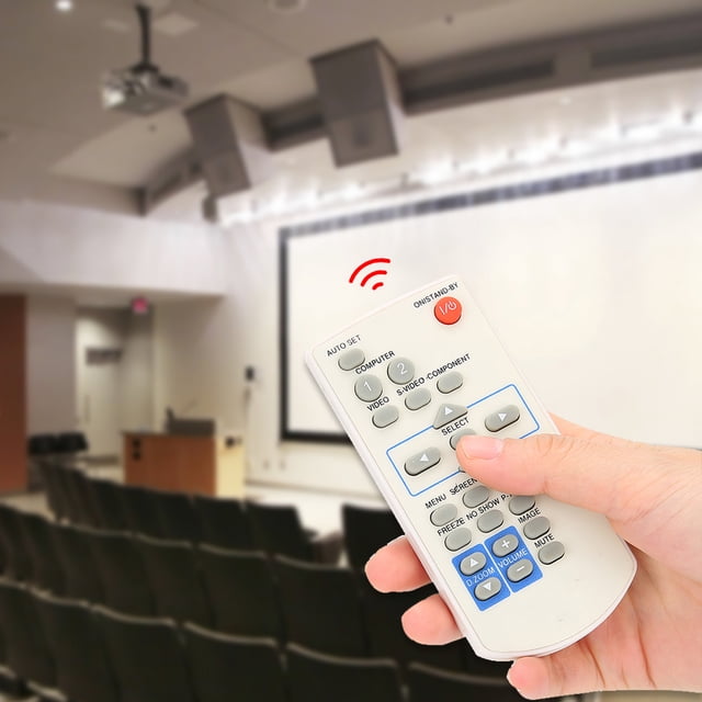 Remote Control Replacement, Projector Remote Control Black ABS 10m / 33ft Remote Range for SANYO CXZR