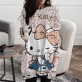 thumbnail image 2 of Camisetas de manga larga con estampado de Hello Kitty para mujer, Tops informales de gran tamaño, camiseta de dibujos animados, ropa de primavera y otoño, 2 of 4