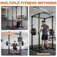 thumbnail image 6 of FlexWave Four-Post Power Cage, All-Black, 2x2 Steel Frame for Home Strength & Squat Training, 6 of 10