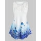 thumbnail image 1 of Talla grande Inserción de encaje 3D mariposa floral estampado sin mangas Rosegal  Camisetas sin mangas de talla grande, 1 of 5