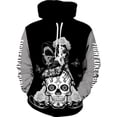 thumbnail image 1 of Conjunto de Sudadera con capucha y pantalones para hombre y mujer, ropa deportiva con estampado 3D de calavera y rosa, estilo Hip Hop Punk, novedad, 1 of 4