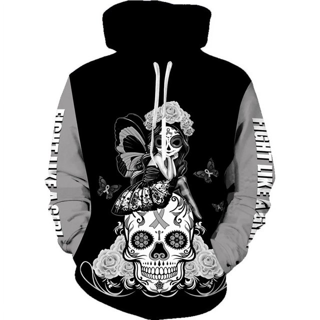 Conjunto de Sudadera con capucha y pantalones para hombre y mujer, ropa deportiva con estampado 3D de calavera y rosa, estilo Hip Hop Punk, novedad